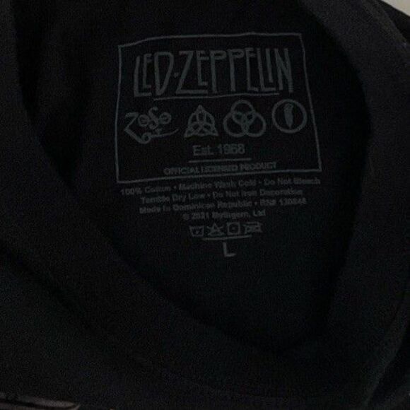 Led Zeppelin Large Icarus Black Retro Print Band Tee T-Shirt Unisex - Picture 3 of 6
